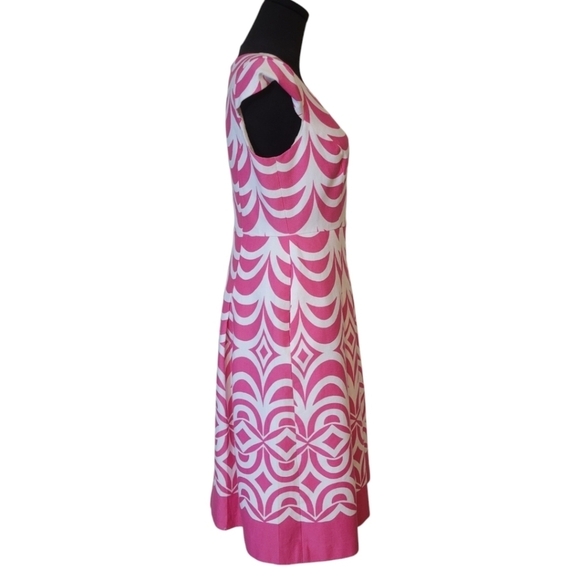 Talbots Pink Cap Sleeve Cotton Dress Size 2 - Picture 4 of 6